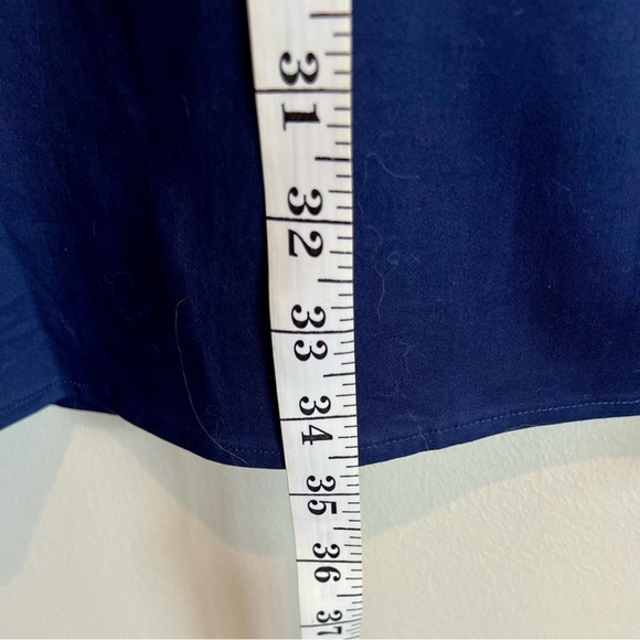 Sail to Sable Women’s Tunic Shift Dress Sz M Salmon Navy Color-block Preppy - Picture 7 of 8